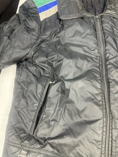 Vintage Esprit De Ski Puffer Style Jacket  Black Sz XL Stains And Wear See Pics image 3