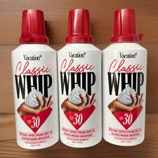 Vacation Classic Whip SPF30 Sunscreen Mousse 4oz ea. 3 Pack 