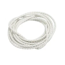 2.19 Yards 3mm Dia Leather Cord Braided String for DIY Crafts, White
