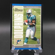 2005 Bowman Football Ronnie Brown Rookie Card #113 Miami Dolphins Running Back. rookie card picture