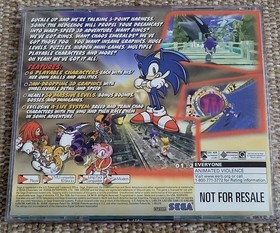 Sonic Adventure Sega Dreamcast, 1998 2CD NOT FOR RESALE CIB TESTED FREE SHIPPING