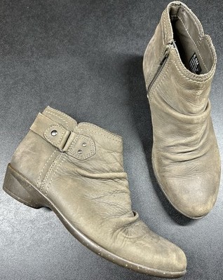 Cobb Hill Size 6.5 Rockport Nicole Ankle Grey Leather Boots