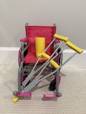 Our Generation Doll HEALS ON WHEELS Wheelchair And Crutches for 18" Doll