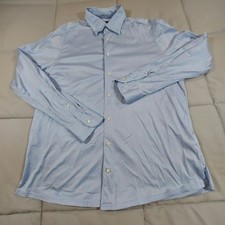 Eton Shirt Mens XL Blue Contemporary Long Sleeve Cotton Business Formal Dress