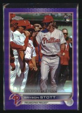 2022 Topps Chrome Update #USC128 Bryson Stott Purple Refractor