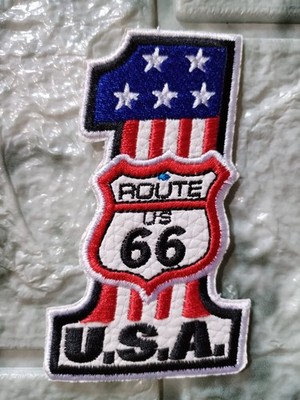 Patch Willie G style Harley Davidson Route 66 patch for sewing. Free shipping.