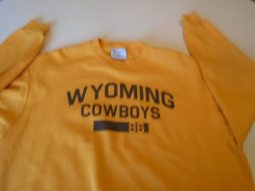 Wyoming Cowboys 86 Champion Brand Adult XL Pullover Orange Sweatshirt clean - Picture 4 of 8