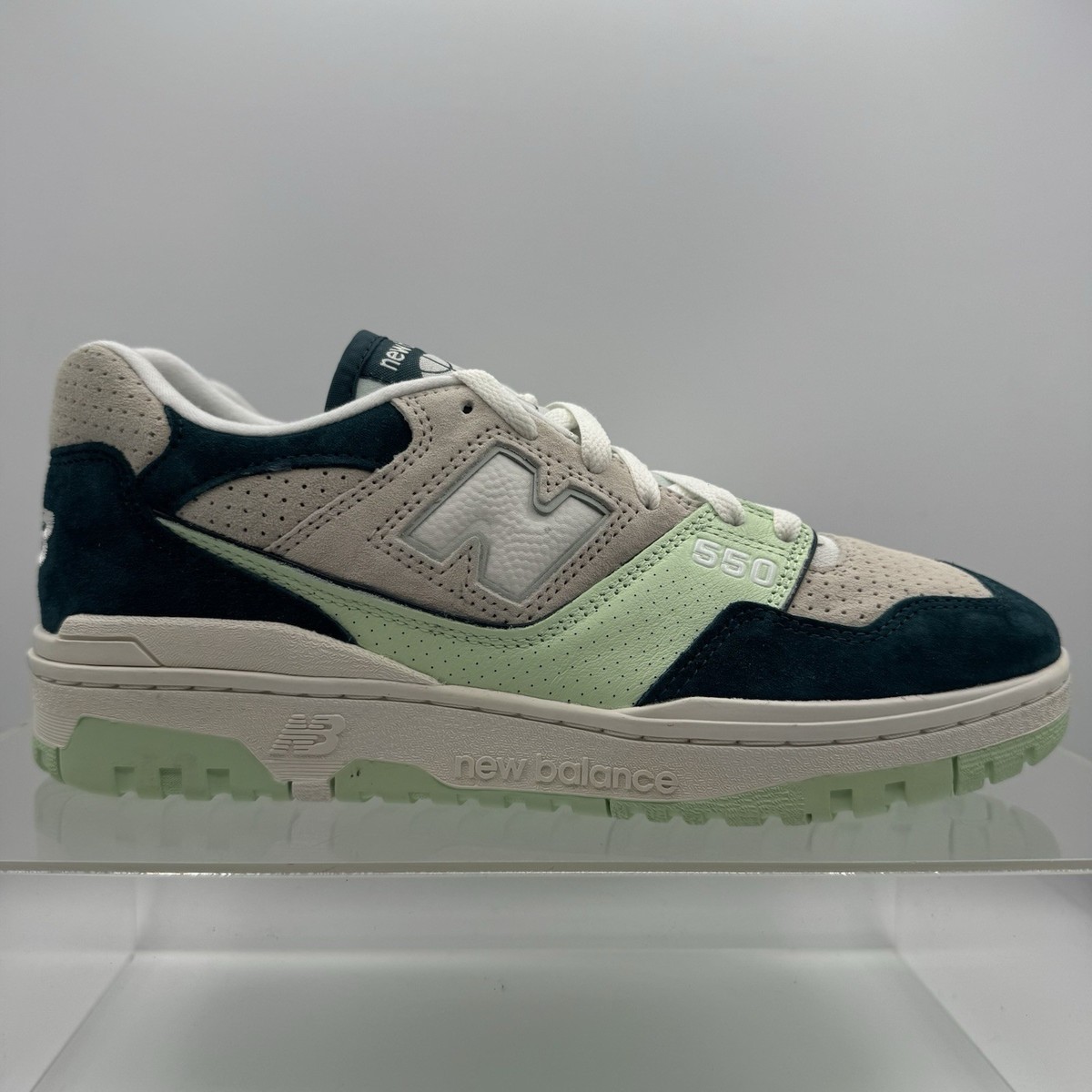 Brand New Men's New Balance 550 Clay Ash Melon Water Green Gray