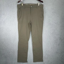 Weatherproof Vintage Mens Green Regular Fit Stretch Pants 36x32 Nylon Spandex