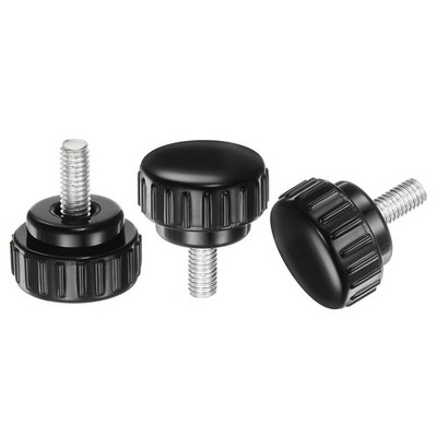20pcs M6 x 15mm Male Thread 25mm Head Knurled Knobs Thumb Screws Clamping Knobs
