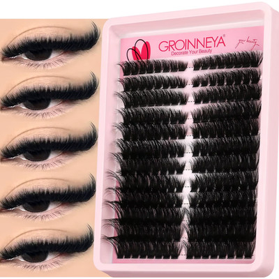 Lashes Clusters Cat Eyelashes Wispy Individual Lashes Extensions Volume Fluffy C