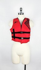 Exxel Outdoors Red Dual Clasp Type III PFD Life Vest Size Youth