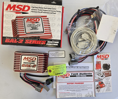 MSD 6530 Red 6AL-2 Ignition Control Box, Wiring, Instructions, Never Used