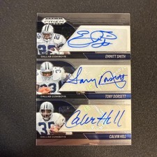 2025 Panini Prizm Black Emmitt Smith Tony Dorsett Calvin Hill Triple Auto