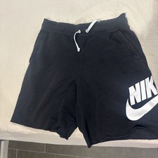 Nike Black Sweat Shorts Men s Size Small Drawstring 100 Cotton