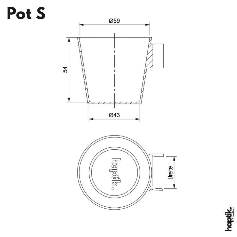 Blumentopf für Wandpaneel Vase / hängender Pflanzhalter Pflanzentopf PLA Vase 3D - Bild 3 von 4