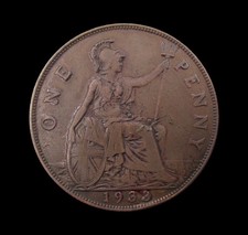 GEORGE V 1933 BRONZE PENNY - ALTERED DATE