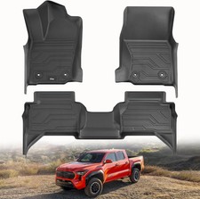 Karpal Floor Mats Fit For Toyota Tacoma 2024-2026 Double Cab Auto Trans Not Hyb Karpal Floor Mats Fit For Toyota Tacoma 2024-2026 Double Cab Auto Trans Not Hyb