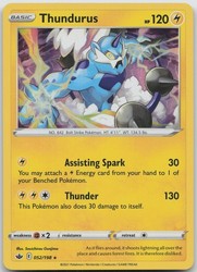 Thundurus 052/198 Chilling Reign Holo Rare