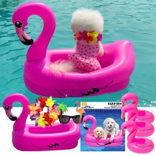 6-in-1 Inflatable Dog Pool Float, Funny Pet Raft for Small Dogs Puppies, Pink