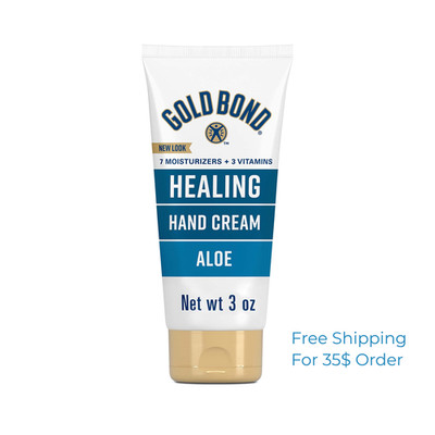Gold Bond Healing Hand Cream with Aloe, 3 oz, Moisturizing & Non-Greasy