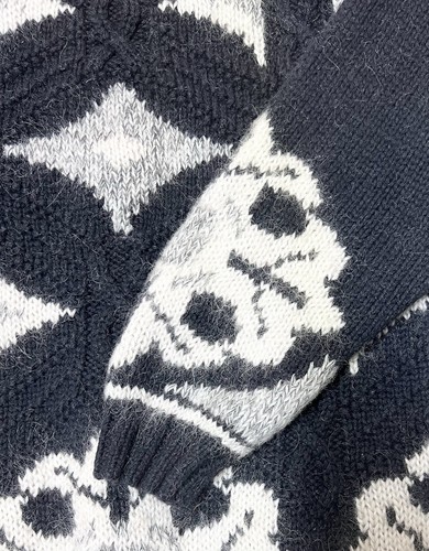 Vintage Damen Pullover - Größe L - 90er Style schwarz grau weiß gebraucht 0001 - Bild 12 von 14