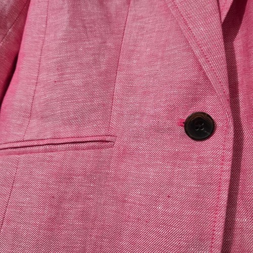 Talbots Womens Pink Linen One Button Blazer Sz 4P Preppy Summer Feminine Office - Picture 2 of 10