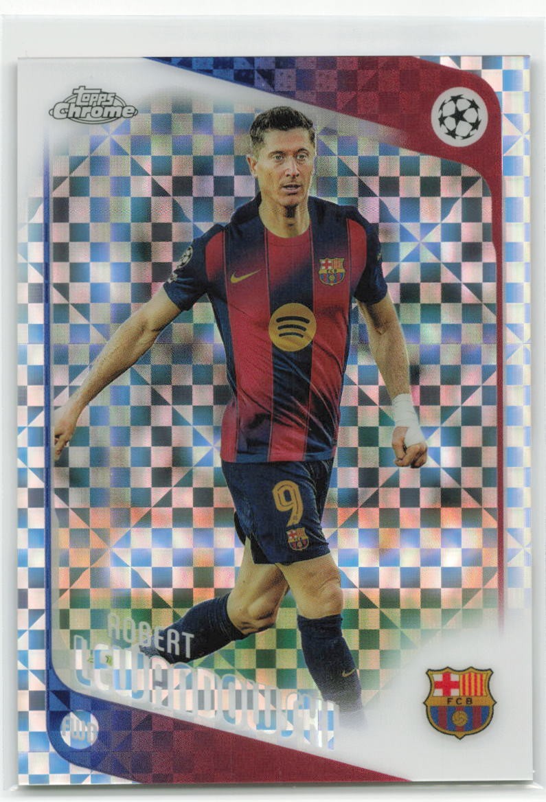 2025-26 Topps Chrome UEFA Club Competitions #54 Robert Lewandowski X-Fractor