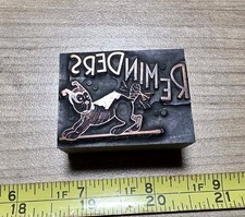 Vintage Letterpress Printing Block Reminders Funny Dog