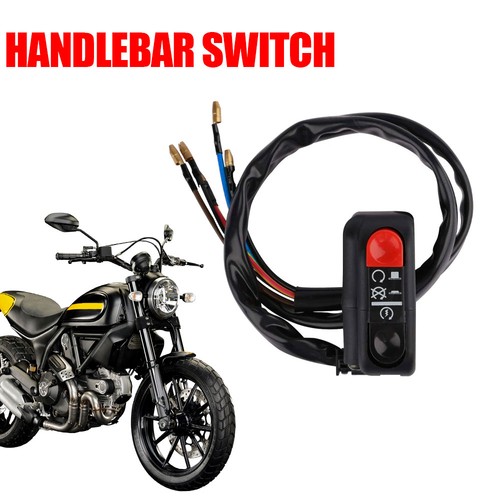22mm Motorcycle Switch Handlebar Switch Starter/Kill Push Button Switch - Picture 2 of 9