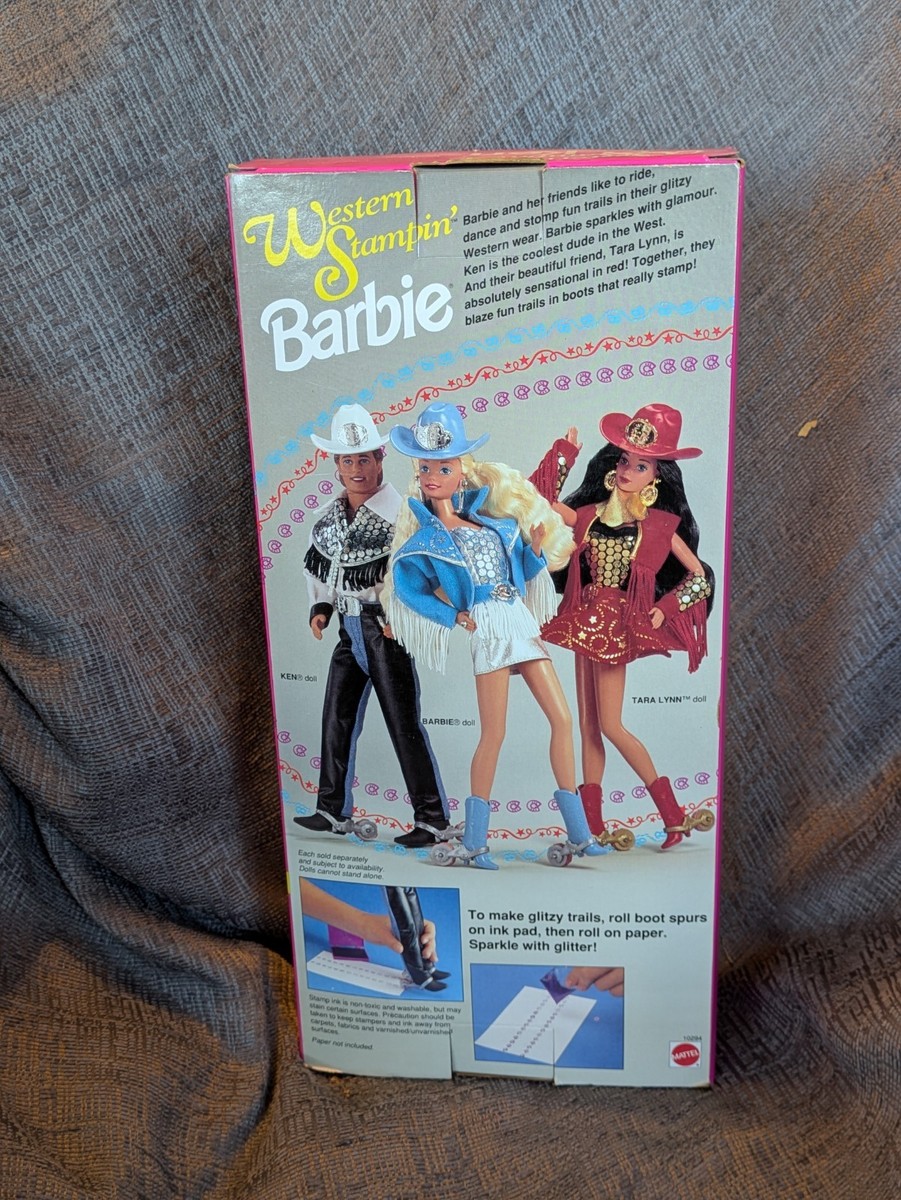 Barbie Doll Western Stampin Ken Vintage 1993 Mattel New In Box