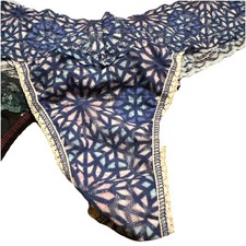 Hanky Panky thong panty Low Rise 3 Pairs Blue Multi