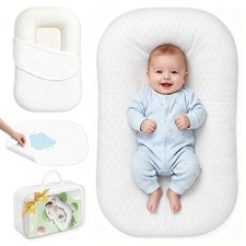 Baby Lounger Infant Support Cushion with Separate Waterproof Pad for 0-24 Mon...
