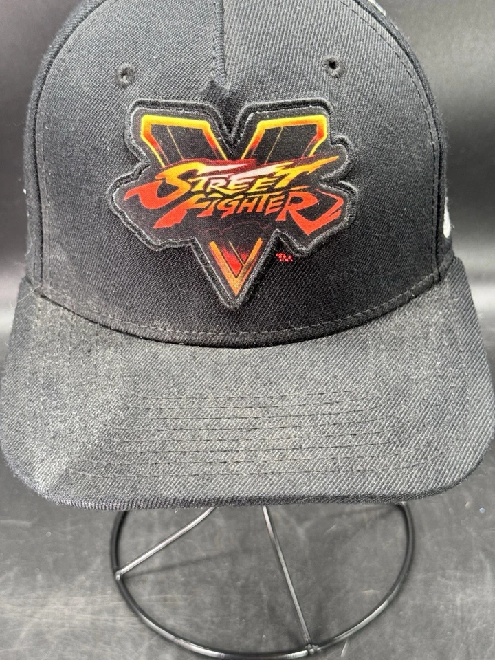 Street Fighter V Baseball Hat Snapback K.0 Ryu Embroidered Black Adjustable - Image 4 of 4