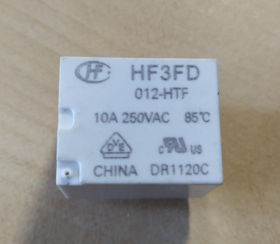 Hongfa HF3FD-012-HTF Relay Leistungsrelais,SPST-NO 12VDC, 10A/250VAC 15A #711335