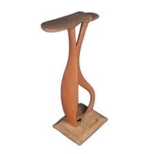 Vintage Shoe Shine Stand Raw Solid Copper Footrest Shoe Rest Sculpture Metal Art