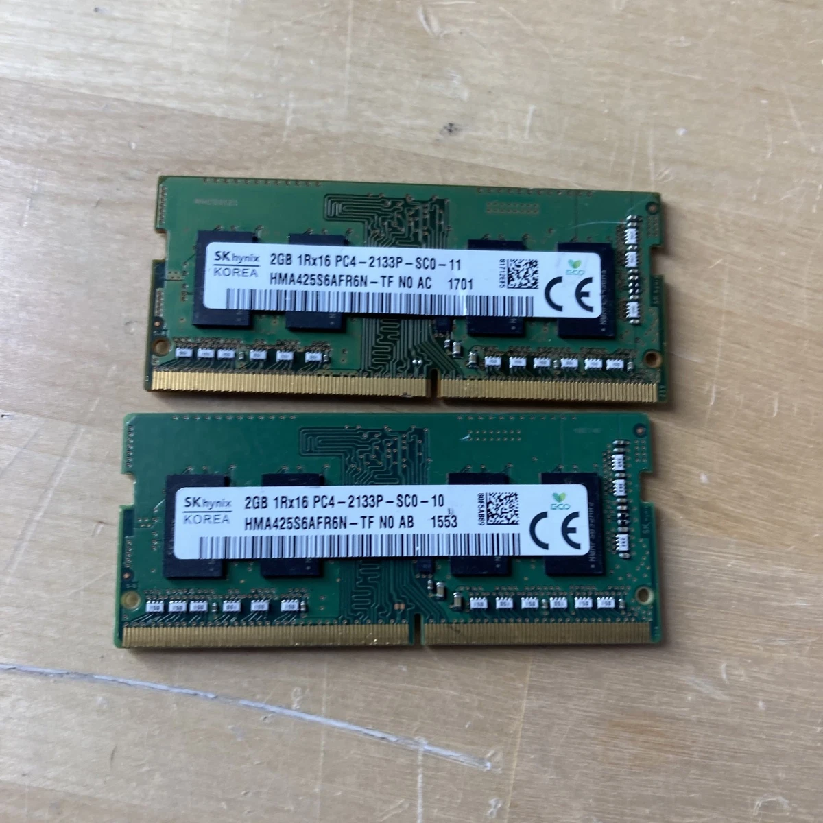 2 Barrettes RAM ATP 4Go DDR4 (PC4-19200) - Lot De 2, Parfait état, 8Go Total