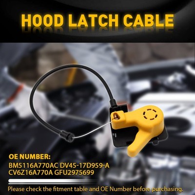 Hood Latch Release Cable Fits For Ford Focus 2012 2013 2014 2015 2016 2017 2018