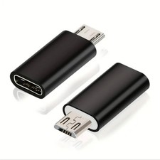 2x Micro USB Male to USB Type C Female Adapter Connector Charging Data Sync