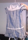 PRETTY DENIM/LACE COTTON RUFFLE OFF SHOULDER DRESS Cat & Jack M (7/8) GOOD COND — photo 2