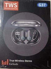 TWS True Wireless Stereo Earbuds LED Digital Display Power Bank Black New