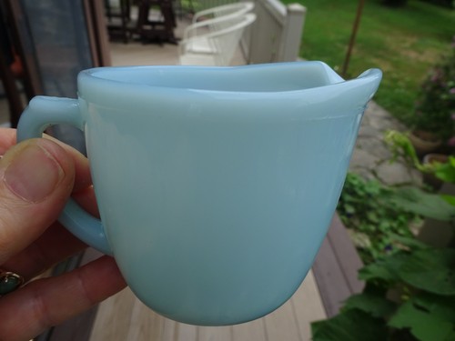 VTG Fire King Creamer Turquoise Blue Azurite Ovenware - Picture 2 of 6