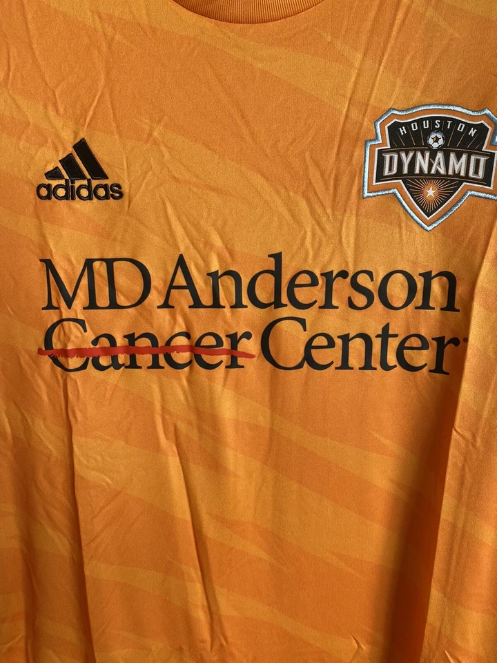 大号休斯顿迪纳摩 MLS 阿迪达斯橙色足球球衣 — 第 2/4 张图片