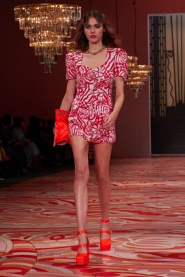 ALICE MCCALL SALSA RED DAISY DAZE MINI DRESS SIZE 4 AU/0US