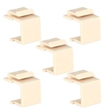 5 Pcs Blank Keystone Insert Snap In Hole Filler For Wall Plate Faceplate Ivory