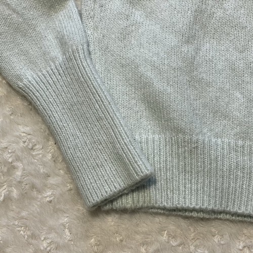 Ann Taylor pale blue green cozy beaded winter fairy cottage sparkle sweater XS - Picture 9 of 14