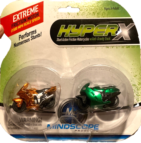 Mindscore Products Hyper X Stunt Action Friction Motorcycles w/anti gravity toy