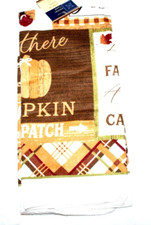 Fall Autumn Is Calling Kitchen Towel 15 x 25 Dish Hand Pumpkin Patch Leaves