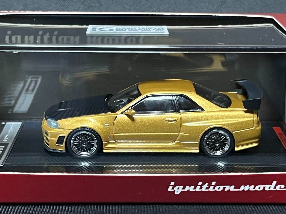 ミニカー ignition model Nissan Skyline GT-R Nismo ignition model IG1875 1/64 Nismo R34 GT-R Z-tune Gold Tokyo