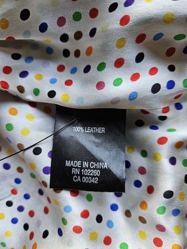 Warhol Factory x Levis x Damien Hirst teschio cristallo 100% pelle motociclista; Taglia = M - Foto 12 di 17